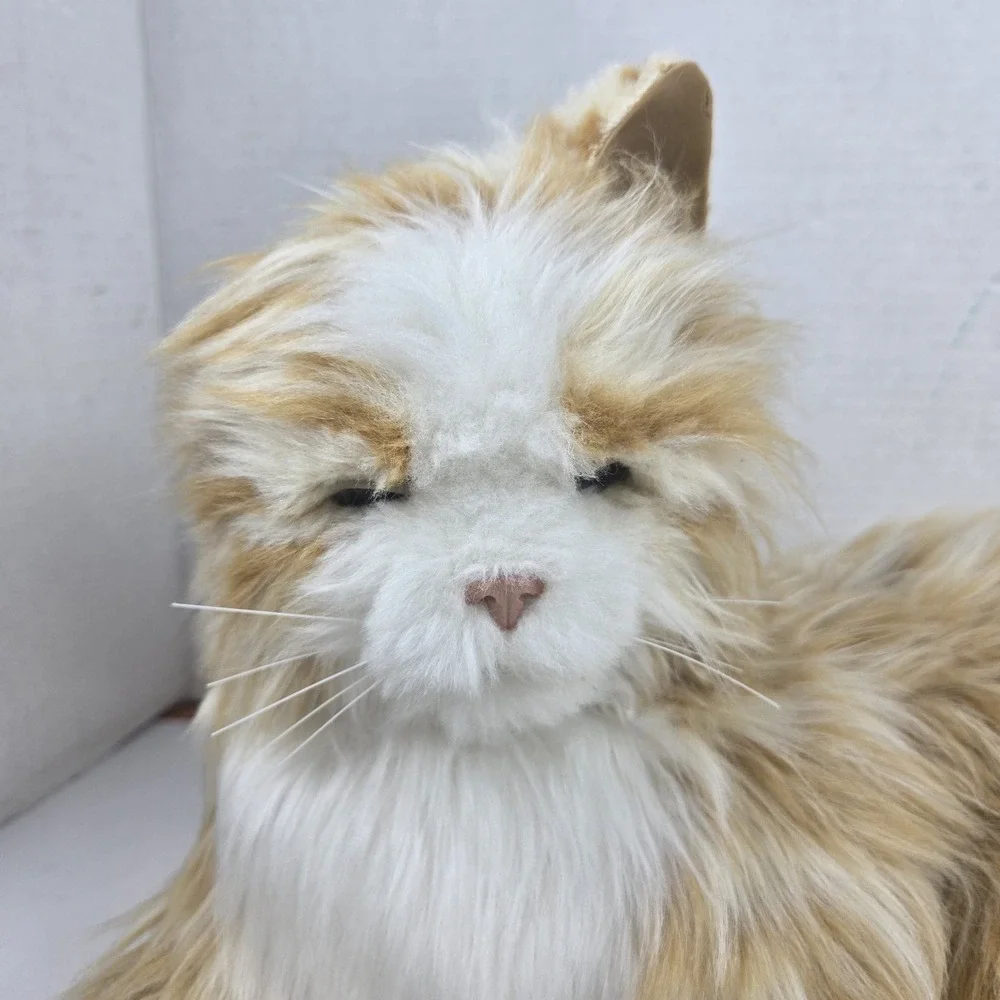 Joy For All Hasbro Orange Tabby Cat Interactive Pet MISSING AN EAR WORKS VIDEO!